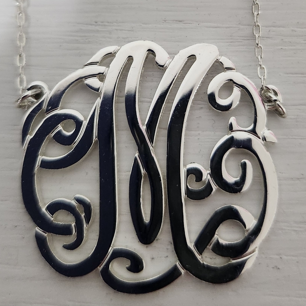 Monogram M Pendant Necklace